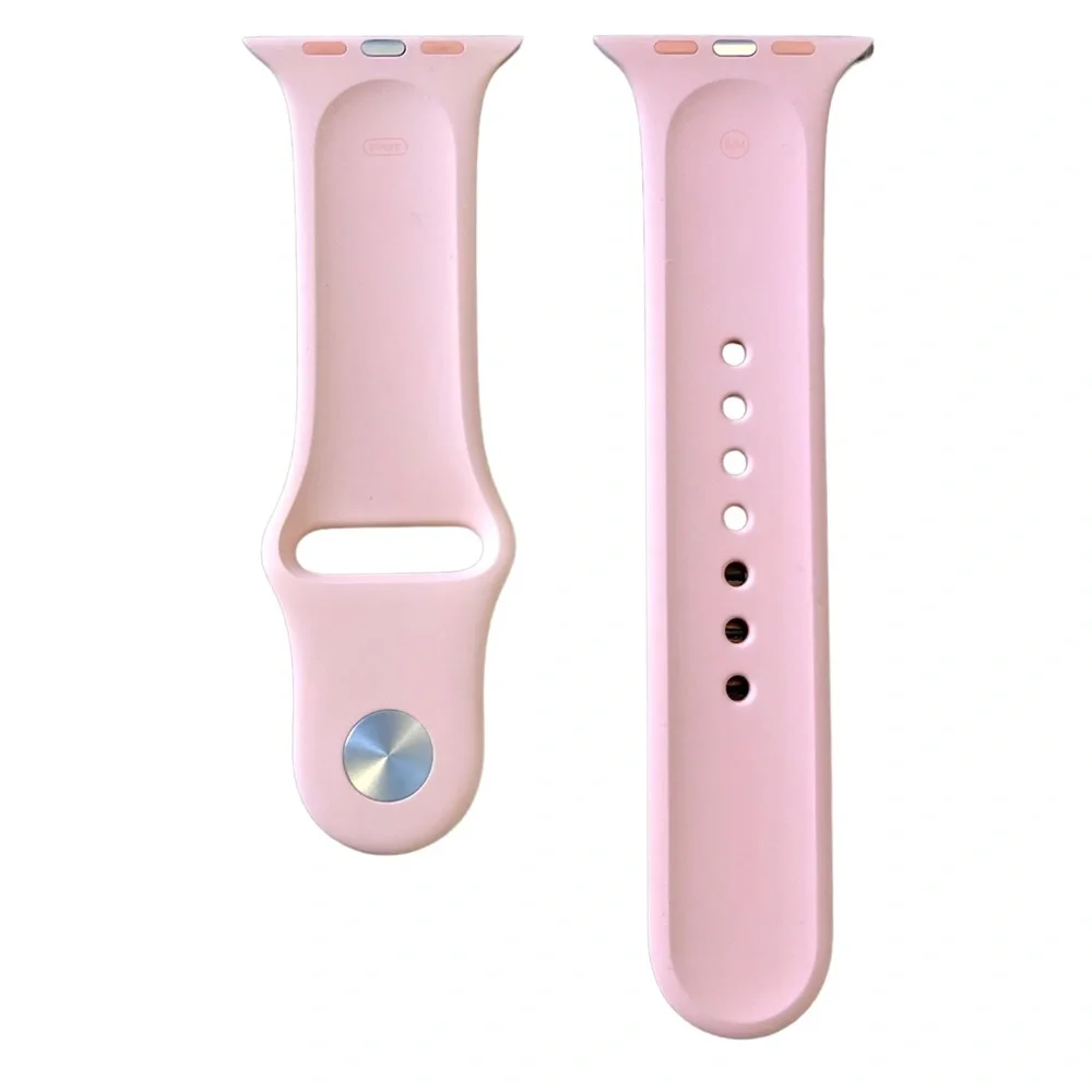 Pastel pink silicon watch band, S/M - Picture 2 of 3